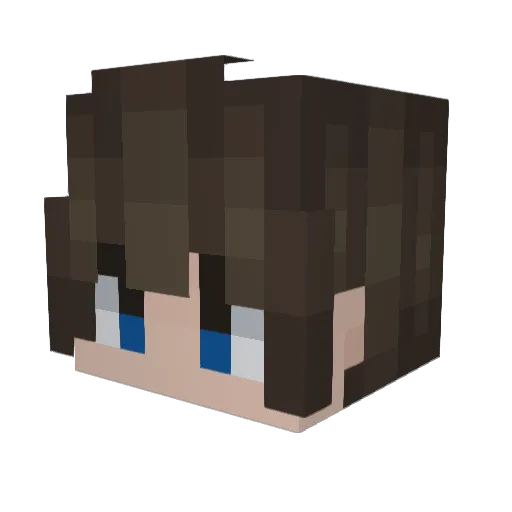 teddah Minecraft avatar head, 3D render