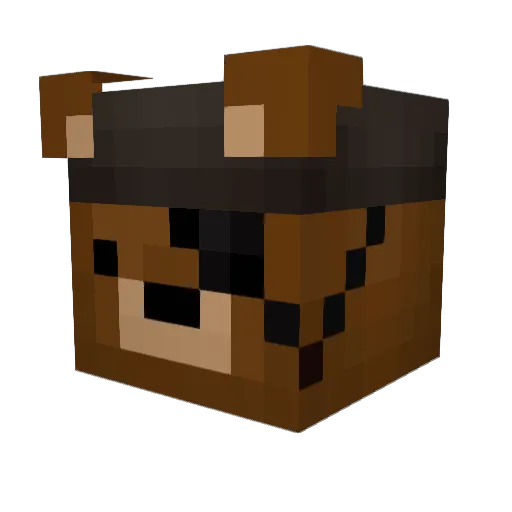 teddlepebble Minecraft avatar head, 3D render
