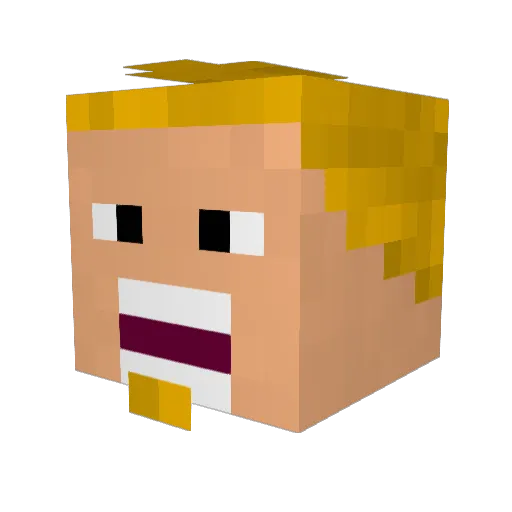 teddorist Minecraft avatar head, 3D render