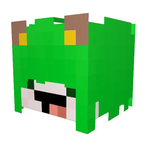 teddy_huang Minecraft avatar head, 3D render