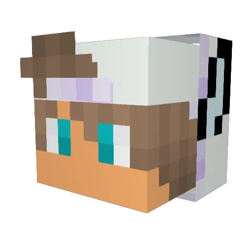 teddybeaur Minecraft avatar head, 3D render