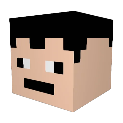 teddyjo Minecraft avatar head, 3D render