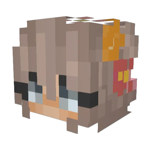 teddymoe Minecraft avatar head, 3D render