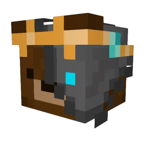 teddynator_ Minecraft avatar head, 3D render