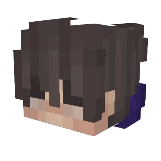 teddyteoo Minecraft avatar head, 3D render