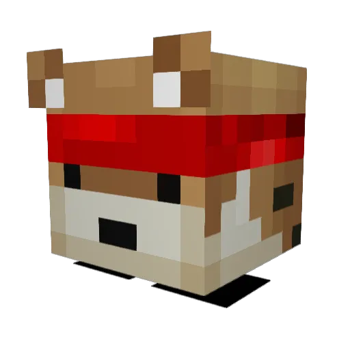 teddytijger Minecraft avatar head, 3D render