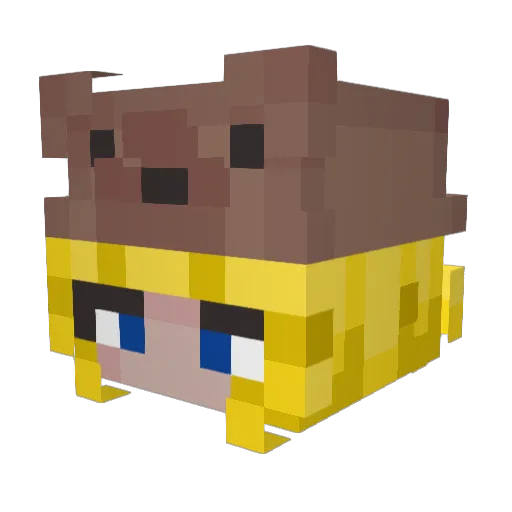 tediberen Minecraft avatar head, 3D render