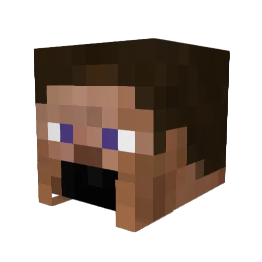 tedist Minecraft avatar head, 3D render