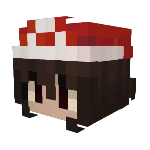 tedoki Minecraft avatar head, 3D render