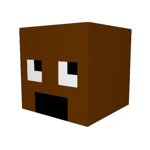 tedoo Minecraft avatar head, 3D render