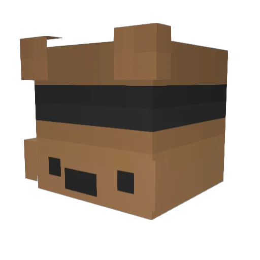 tedsonik Minecraft avatar head, 3D render