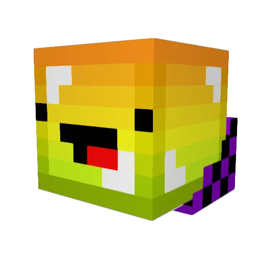 tee2man Minecraft avatar head, 3D render