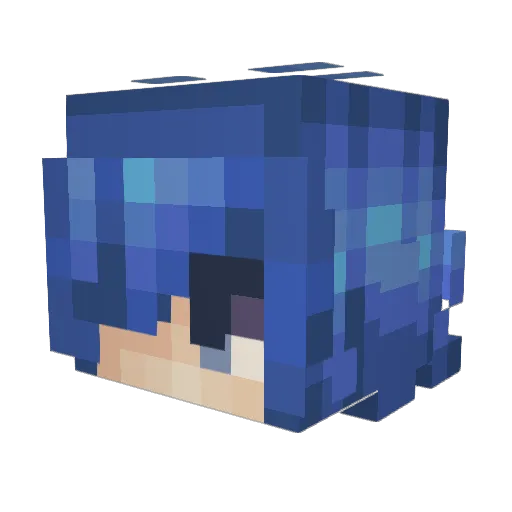 teeare_ Minecraft avatar head, 3D render
