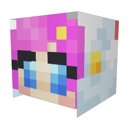 teearie Minecraft avatar head, 3D render