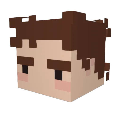 teebster Minecraft avatar head, 3D render
