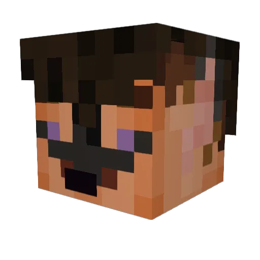 teefgore Minecraft avatar head, 3D render