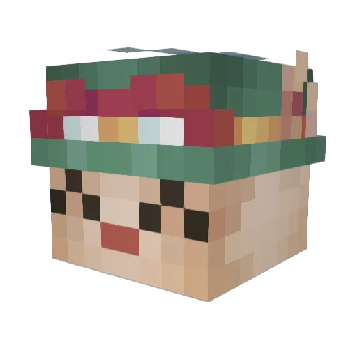 teemo114514 Minecraft avatar head, 3D render