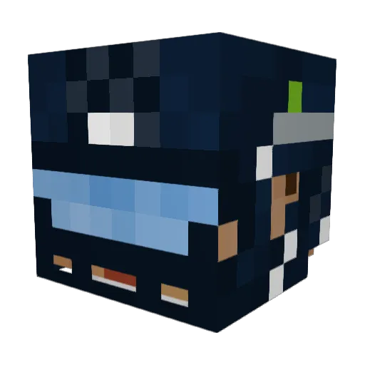 teetall Minecraft avatar head, 3D render