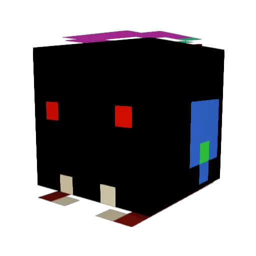 teethem Minecraft avatar head, 3D render