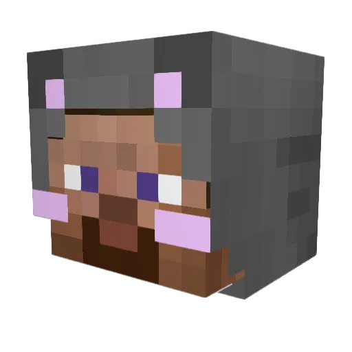 teethgiver Minecraft avatar head, 3D render