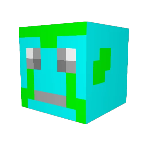 teetotter Minecraft avatar head, 3D render