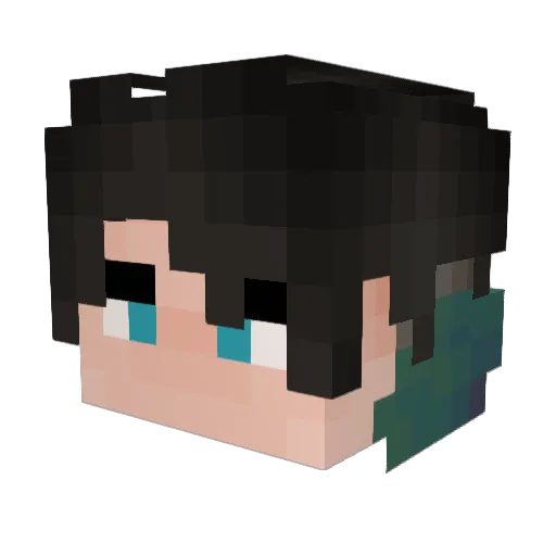 teeven Minecraft avatar head, 3D render