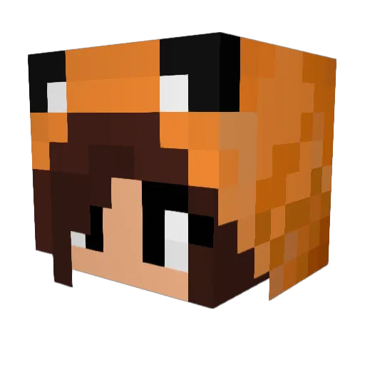 tefabh Minecraft avatar head, 3D render