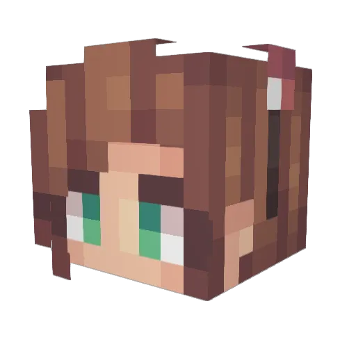 tefnutt Minecraft avatar head, 3D render