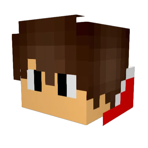 tefoca Minecraft avatar head, 3D render