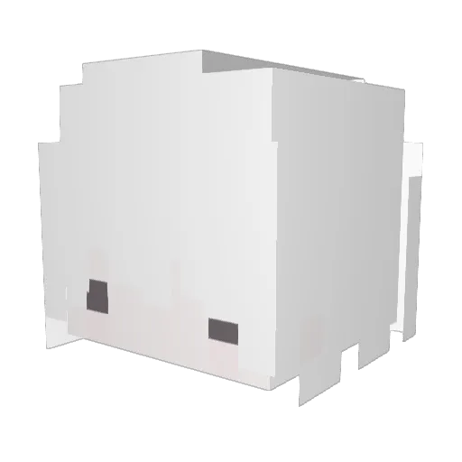 tegedor Minecraft avatar head, 3D render