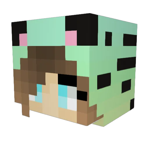 tegreana Minecraft avatar head, 3D render