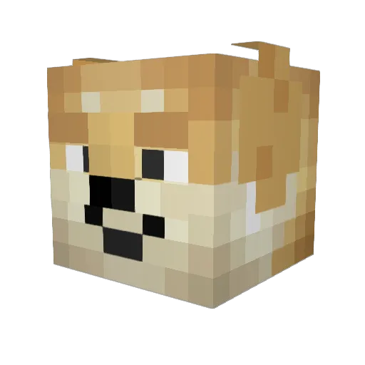 tehcake Minecraft avatar head, 3D render
