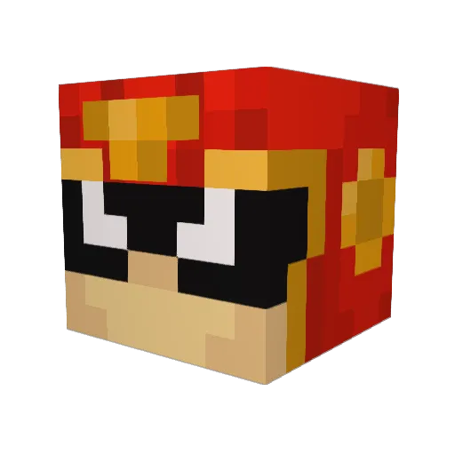 tehpool Minecraft avatar head, 3D render
