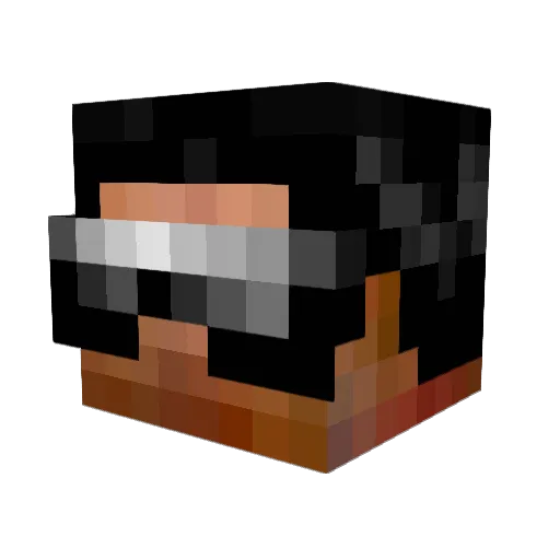 tehsuper Minecraft avatar head, 3D render
