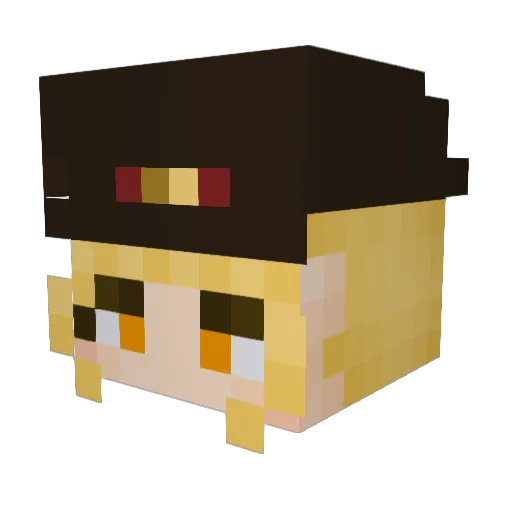 tehutehu3 Minecraft avatar head, 3D render