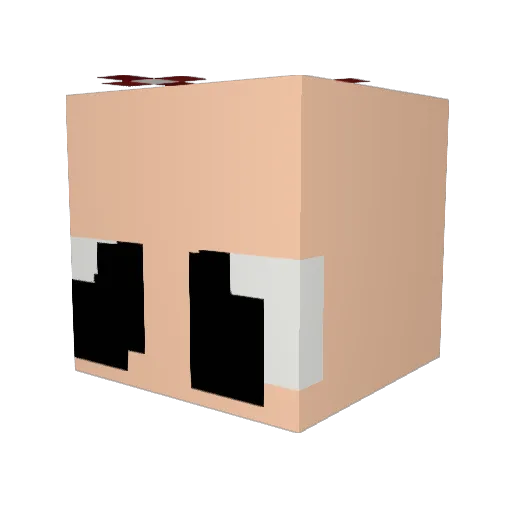 teilss Minecraft avatar head, 3D render