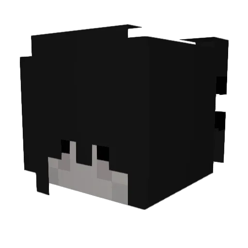 teilung Minecraft avatar head, 3D render