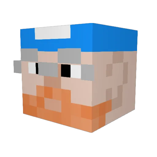 teimoMSC Minecraft avatar head, 3D render