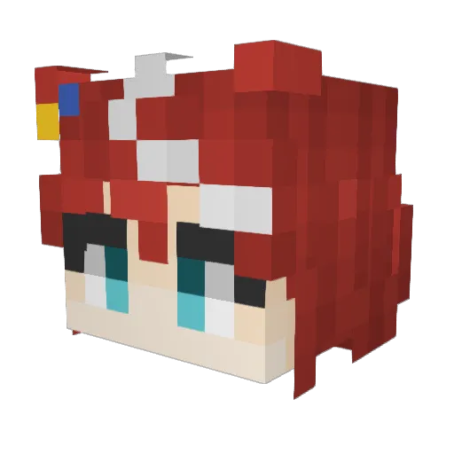 teio931226 Minecraft avatar head, 3D render