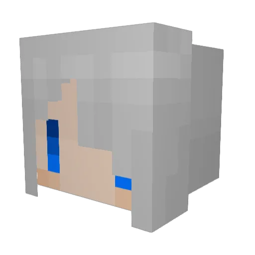 teiousekkai Minecraft avatar head, 3D render