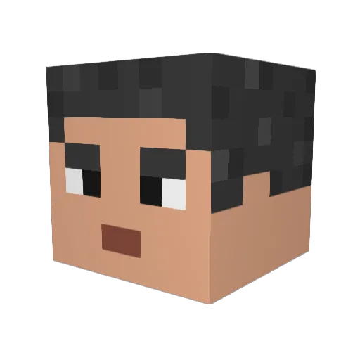 teitxe Minecraft avatar head, 3D render