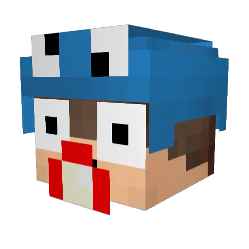 teixeiragoat Minecraft avatar head, 3D render