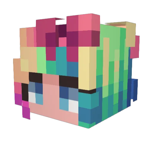 tekato0 Minecraft avatar head, 3D render