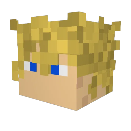 tekeiro Minecraft avatar head, 3D render