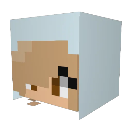 tekk7h Minecraft avatar head, 3D render