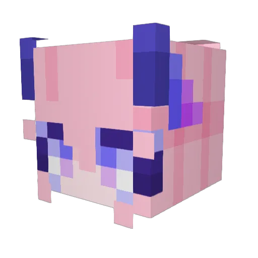 tekmobled Minecraft avatar head, 3D render