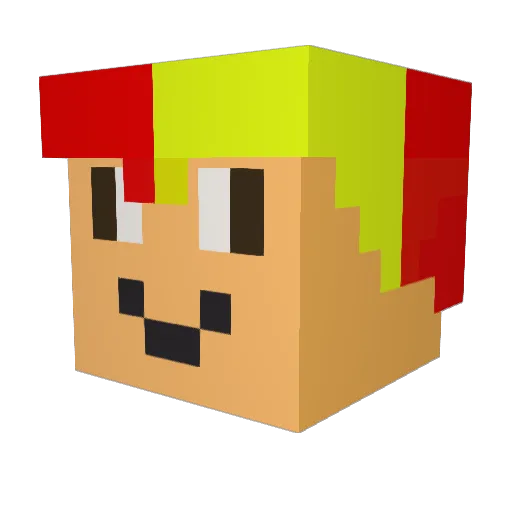 teknoscopez Minecraft avatar head, 3D render