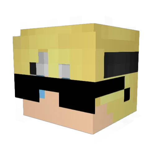 tekodaa Minecraft avatar head, 3D render