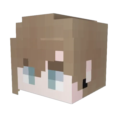 tekoji Minecraft avatar head, 3D render