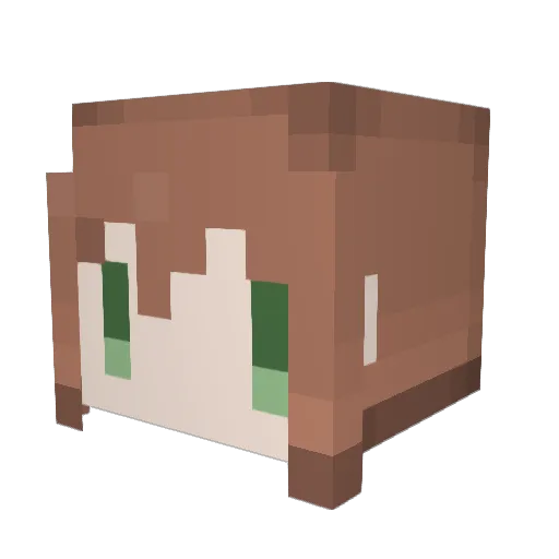 tekorun Minecraft avatar head, 3D render